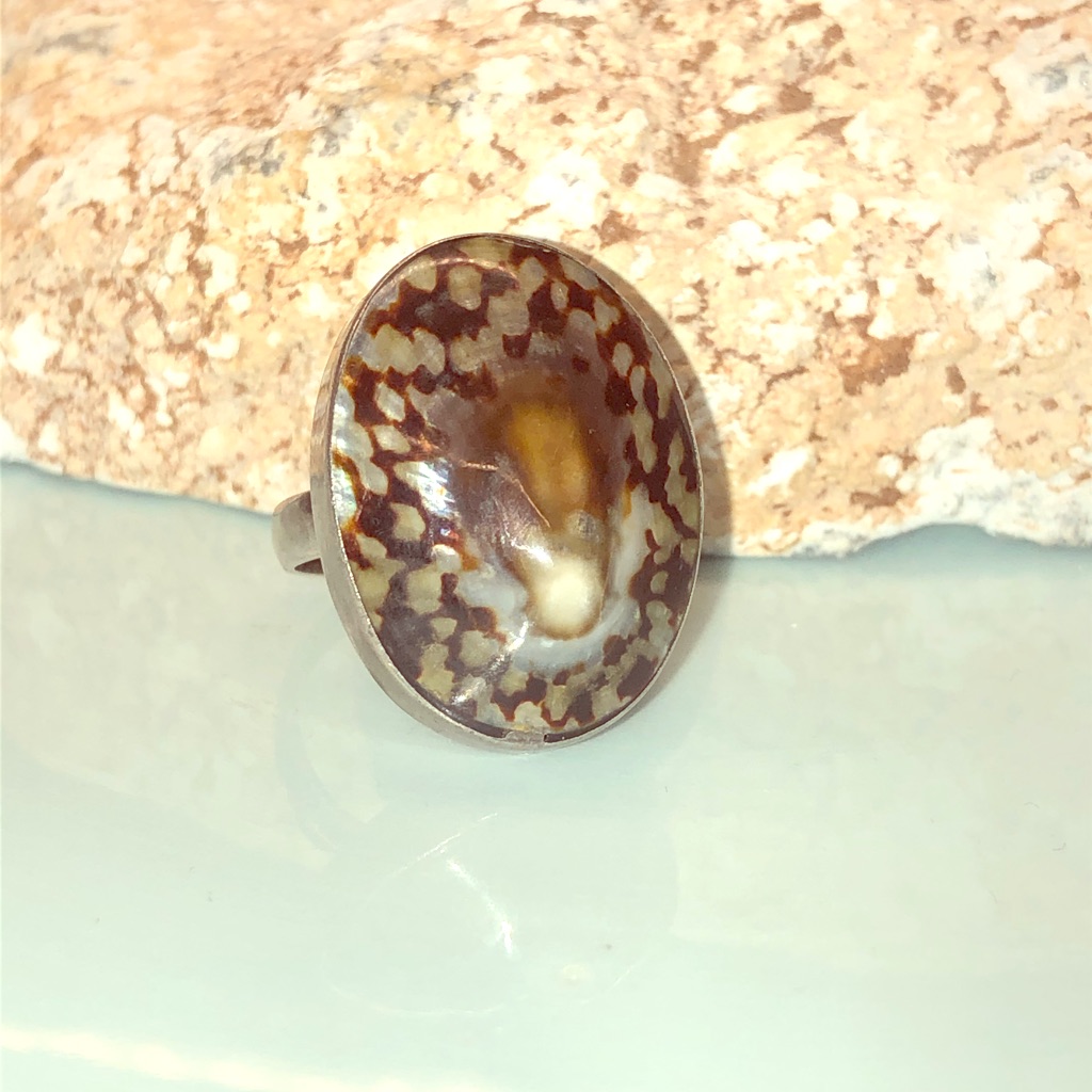 Sterling Tortoise Shell Ring